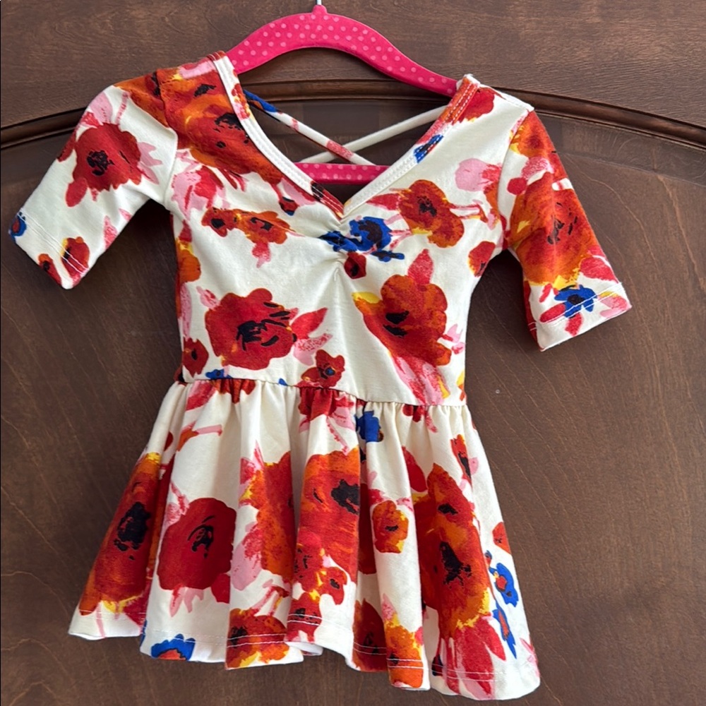Floral DotDotSmile 6/12 month ballerina